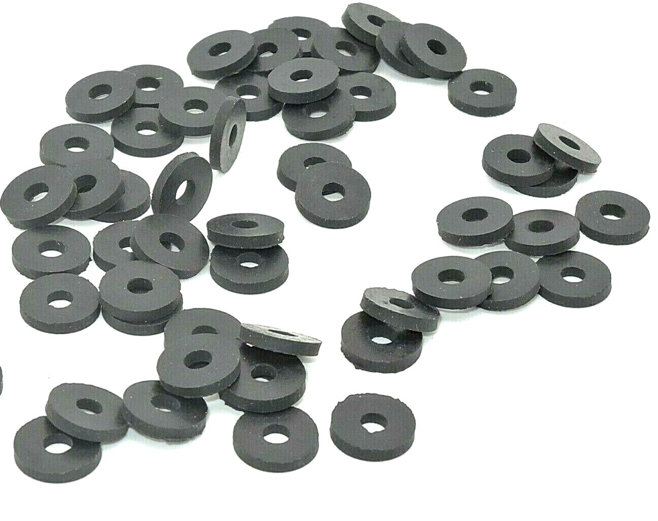 3/16" ID x 1/2" OD x 1/16" Black Rubber Flat Washers Seals Spacers Automotive - Image 4