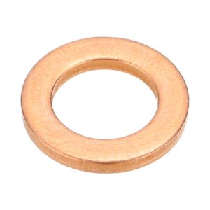 M8x13x1.5mm Flat Washers, 25PCS Copper Automotive Drain Plug Gaskets, Purple