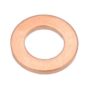 M8x14x1.5mm Flat Washers, 12PCS Copper Automotive Drain Plug Gaskets, Purple