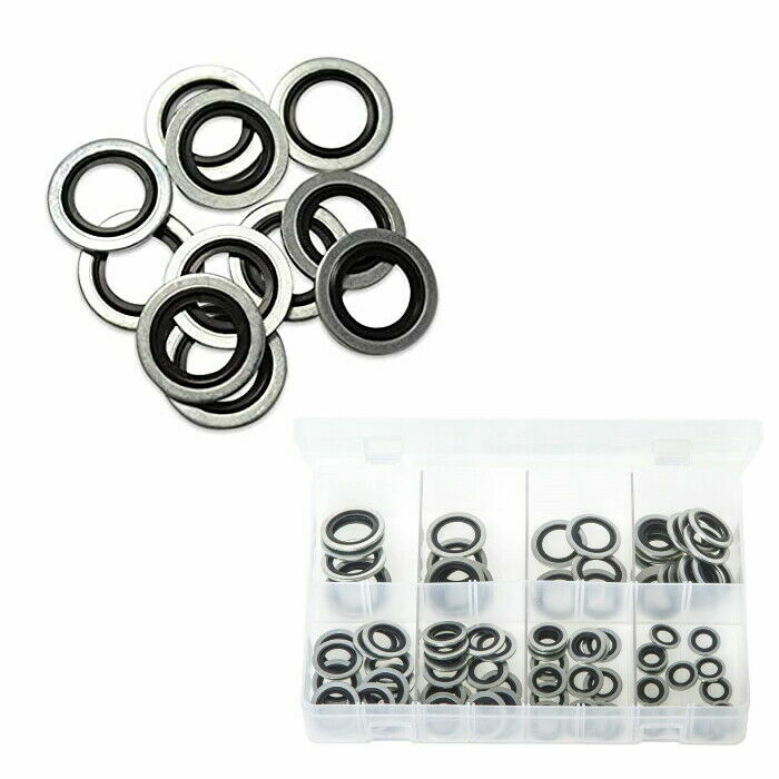 90Pcs Bonded Seal Gasket Washers Automotive Washers Zinc Plated Assortment - Image 5