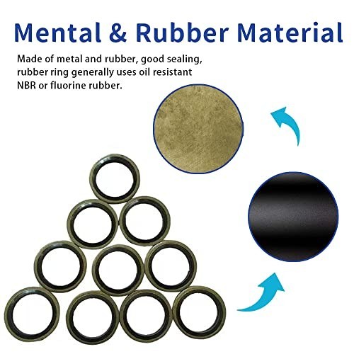 150pcs Bonded Seal Washer Kit M6-M20 Metal Rubber Assortment Automotive - Image 4