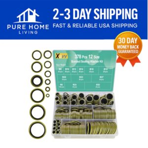 Automotive Sealing Washer Assortment - 378 NBR Pieces for M6 to M30 Repairs