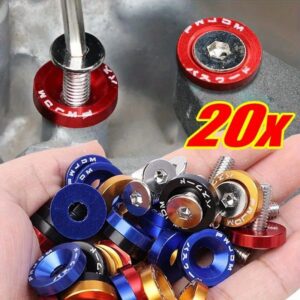 20PCS M6 Anodized Aluminum Fender Screw Washers Corrosion-Resistant Automotive