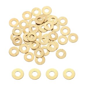 M6x14x1mm Flat Washer, 56PCS Brass Automotive Drain Plug Gasket, Golden
