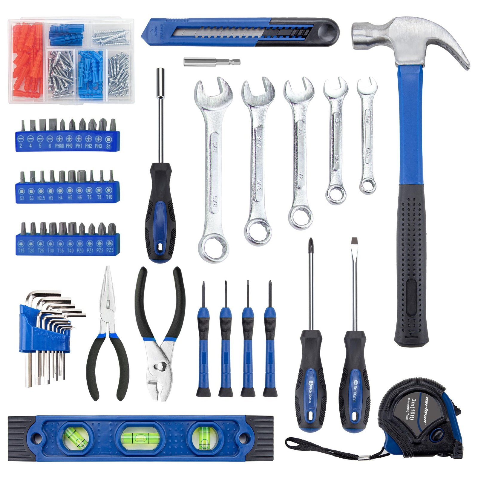 General Hand Tool Kit with Plastic Toolbox Automotive Wrench Set - Image 3