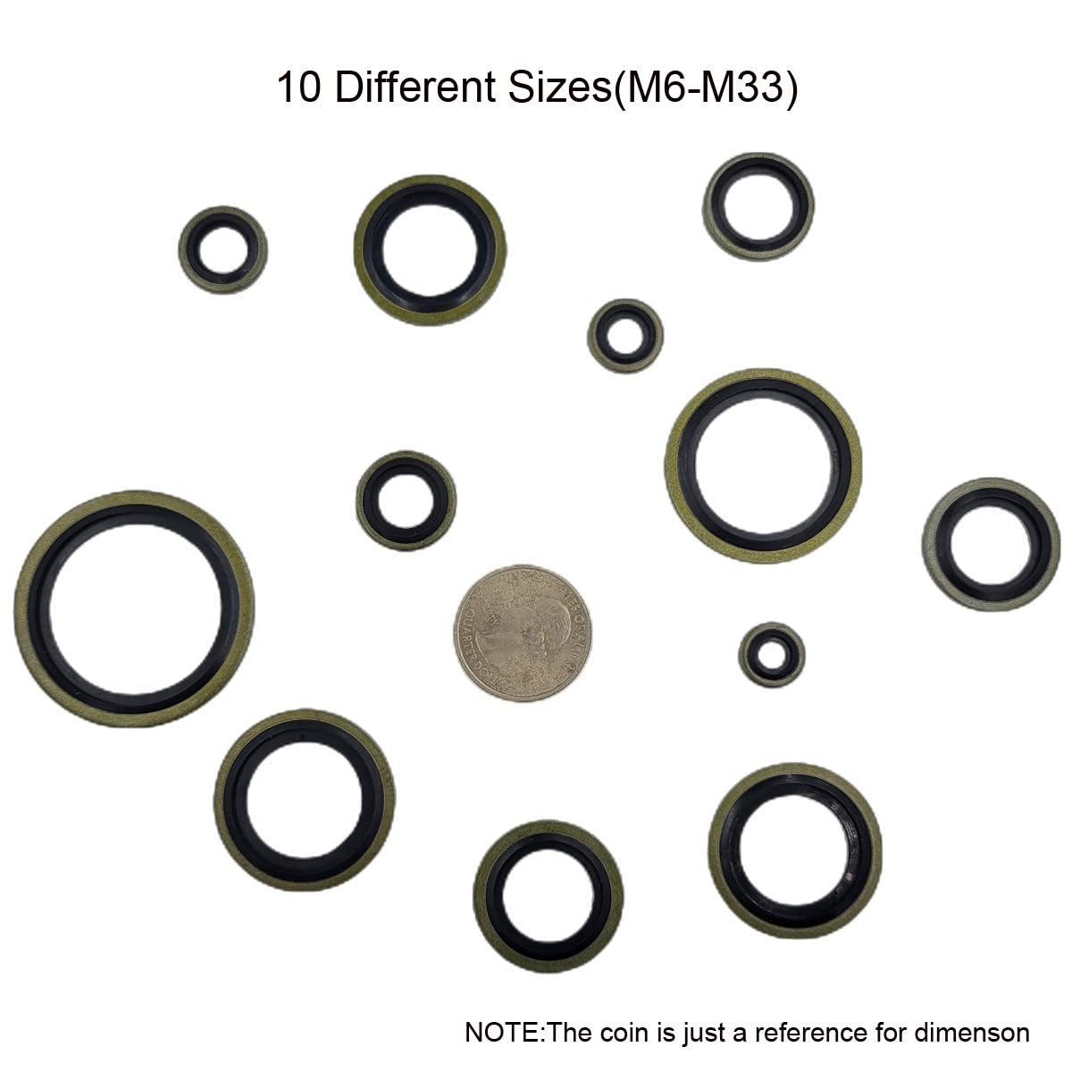 199 Pcs Automotive Self-Centered Bonded Seal Gasket Oil Washer Assortment Kit - Image 3