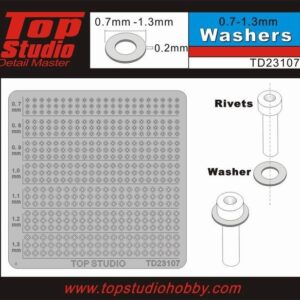 Top Studio 0.7mm - 1.3mm Washers - Detail-Up Item # TD23107