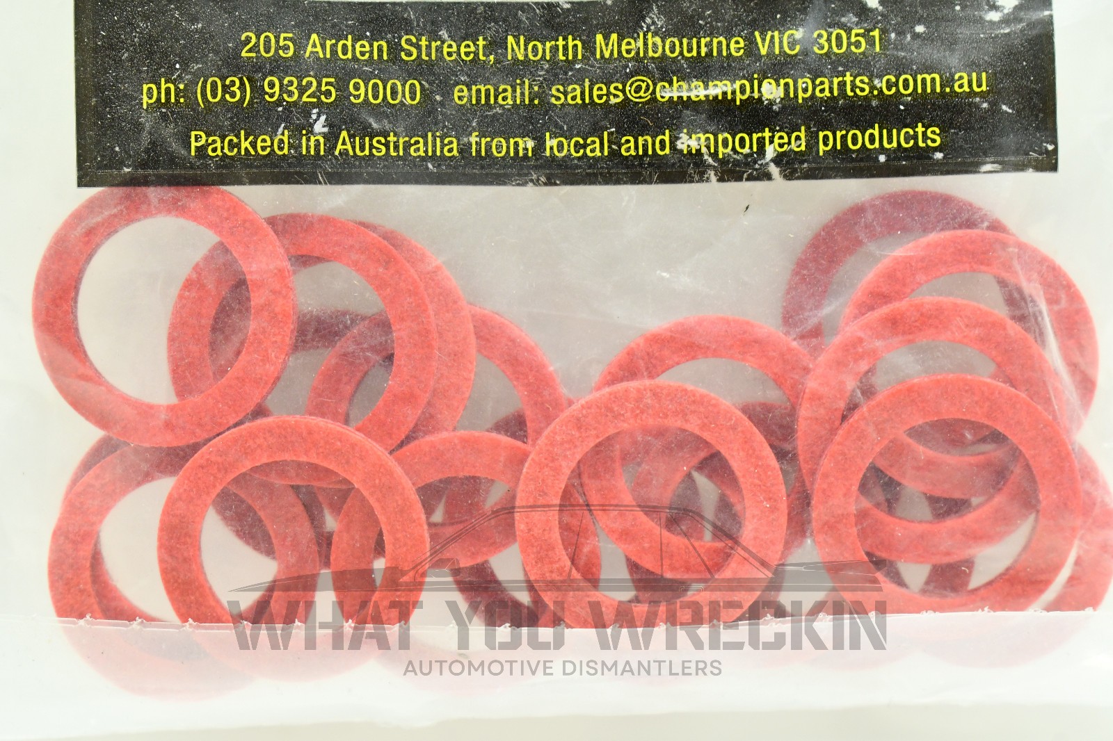 NEW: CHAMPION RED FIBRE WASHERS - 1/16" THICK - 9/16" x 13/16" - C390-9 20 PACK - Image 2