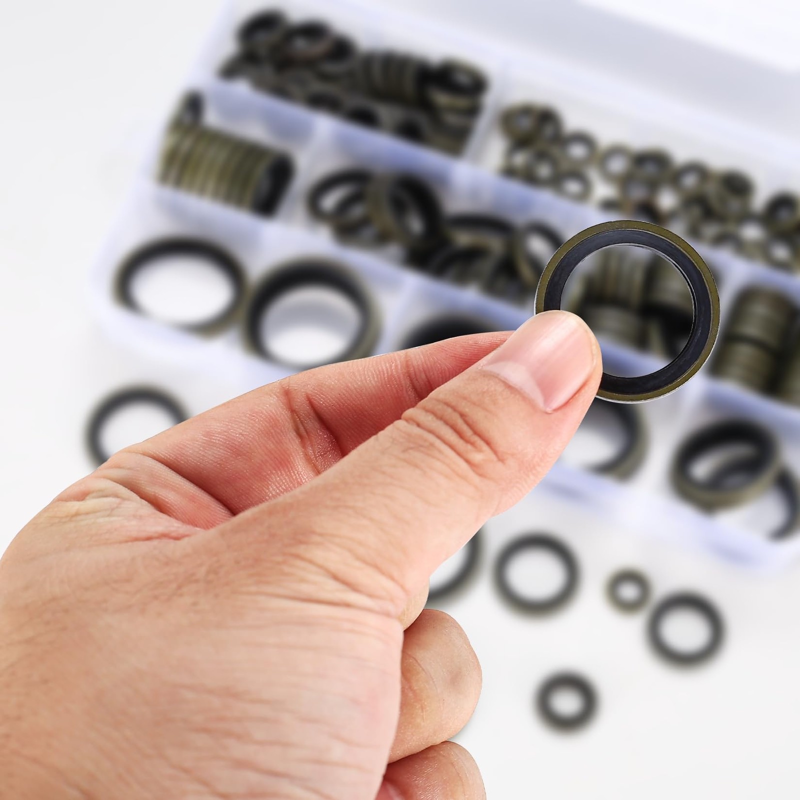 160 Pcs Self-Centered Bonded Seal Oil Washers Gasket for Plumbing Automotive - Image 3