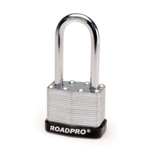 RoadPro RPLS-40L 40mm Laminated Steel Padlock w/ Bumper Guard and 2" Shackle