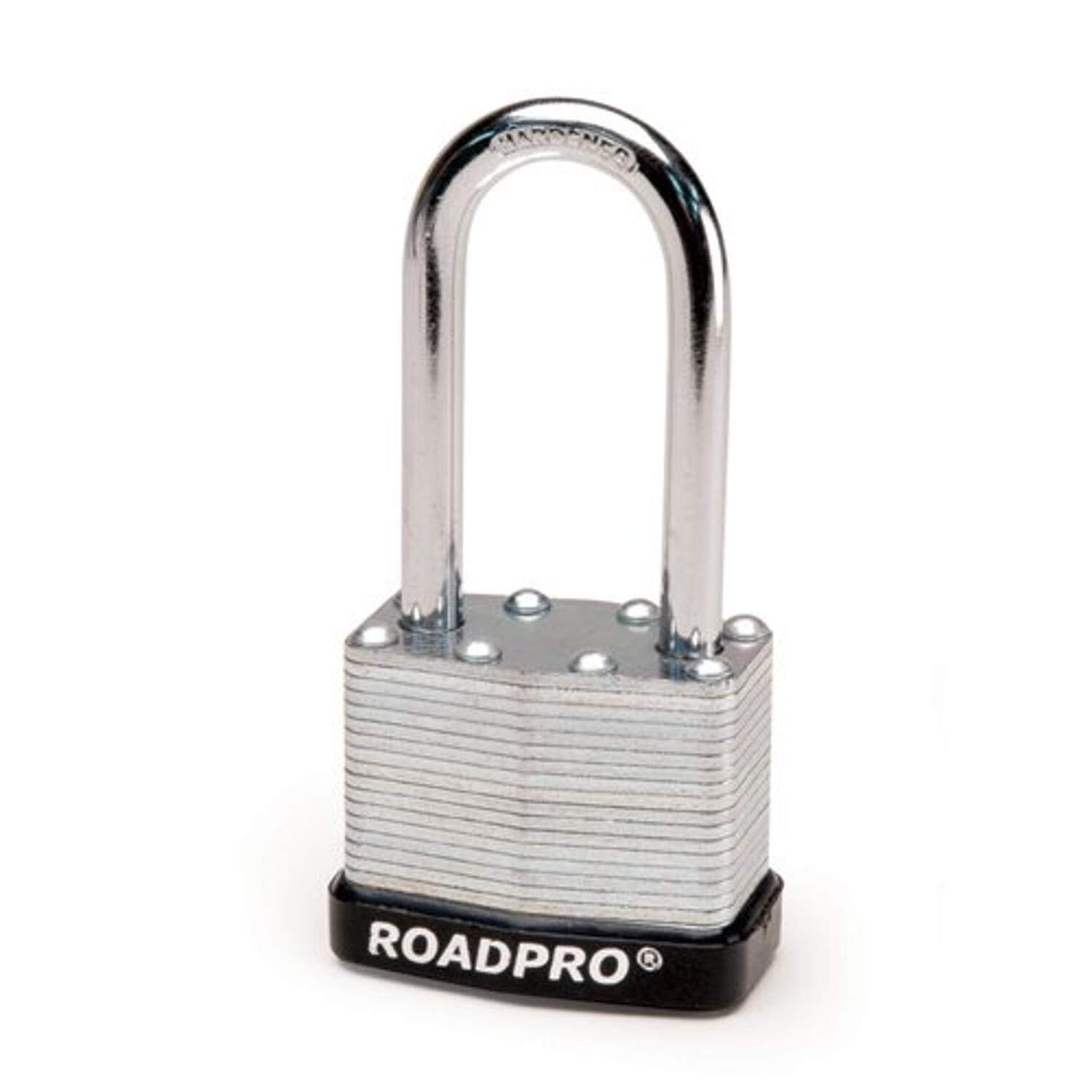 RoadPro RPLS-40L 40mm Laminated Steel Padlock w/ Bumper Guard and 2" Shackle
