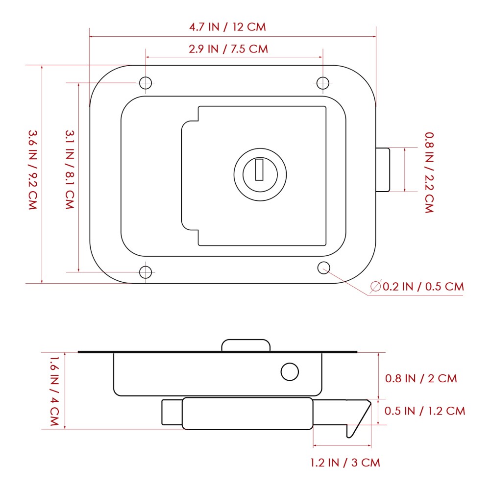 Trailer Lock Accessories Automotive Door Lock Switches Trailer Door Locks Keys - Image 2