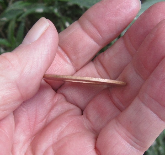 large Copper Brass Coated Washer 1-1/2" O.D. 5/8" I.D. old automotive 1/16" wide - Image 5