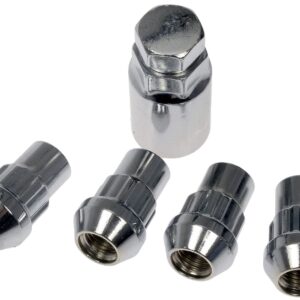 Dorman Automotive Chrome Wheel Lock Nuts Set 4 Pack Theft Prevention Durable