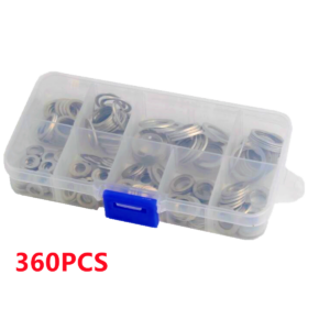 360Pcs Automotive Metric Oil Drain Plug Aluminum Flat Washer Assortment Kit