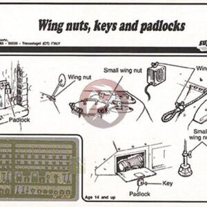 Royal Model 1/35 Wing Nuts, Keys and Padlocks [Photo-etch AFV Diorama Acc.] 038