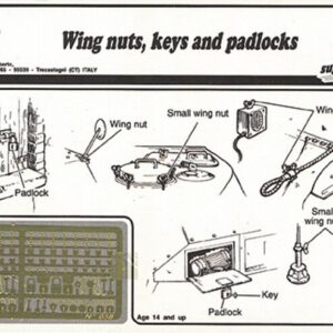 Royal Model 38 x 1/35 Wing Nuts, Keys, Padlocks (Photo-Etch)