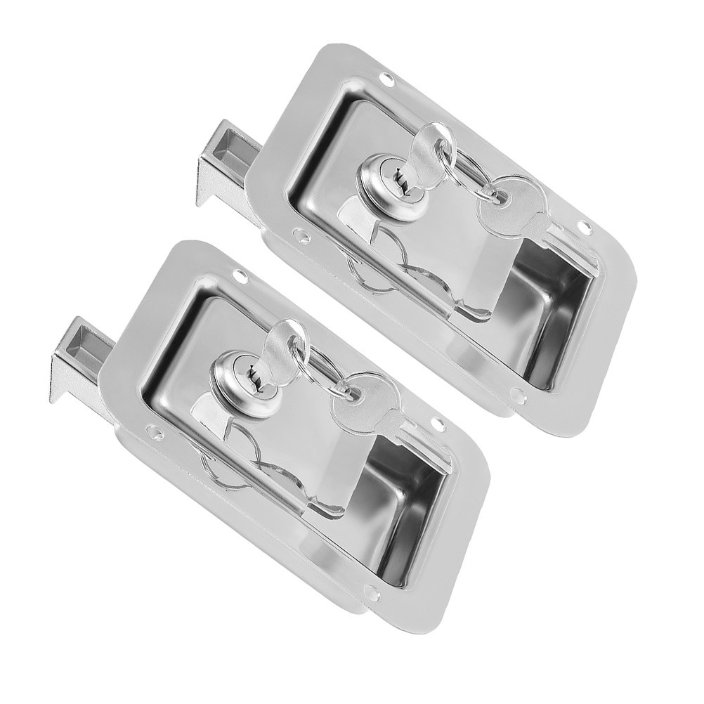 2 Sets Recessed Flush Door Lock Trailer Ramp Latch Automotive Supply - Image 3