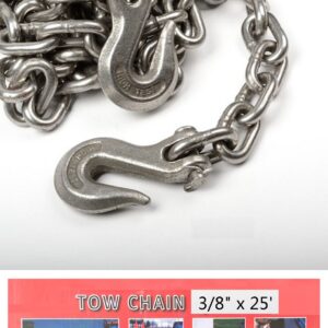 3/8" X 25ft Tow Chain Automotive Truck Towing Log Chain