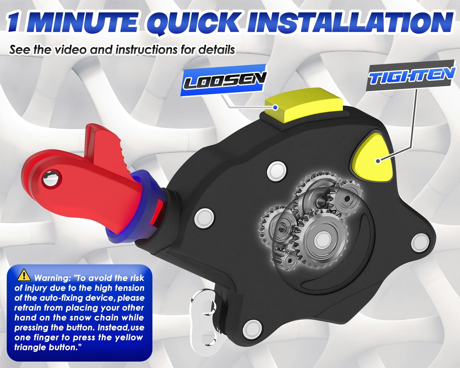 Snow-Chains Auto Fixing 1 Min Quick Fit Easy Installation Tire-Chains, Portable - Image 3