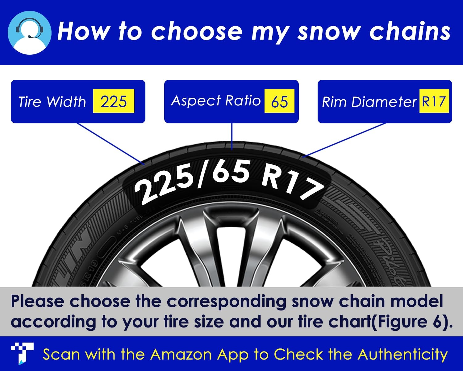 Snow-Chains Auto Fixing 1 Min Quick Fit Easy Installation Tire-Chains, Portable - Image 5