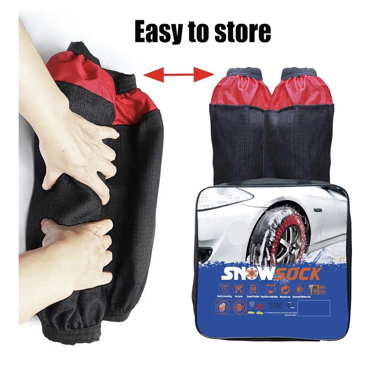 Automotive Snow Socks Tire Chains-Tire Snow Socks for Car truck SUV (KE73) - Image 5