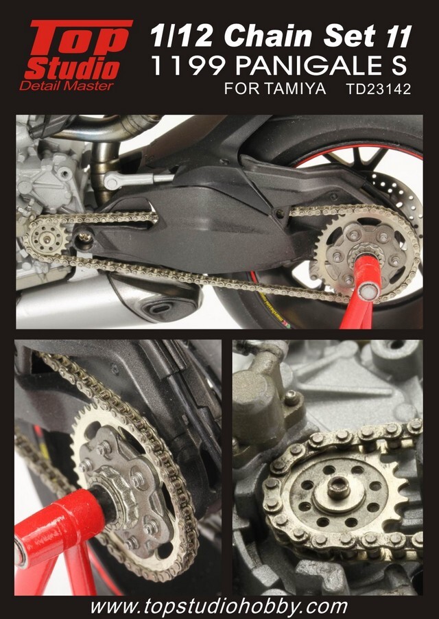 Top Studio 1/12 1199 Panigale S Chain Set for Tamiya 14129