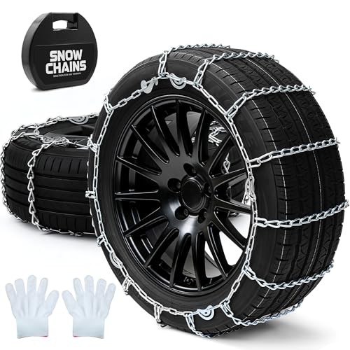 Automotive Tightening Snow Chains Tire Chains for Tire Set of 2 1146 Medium - Image 2