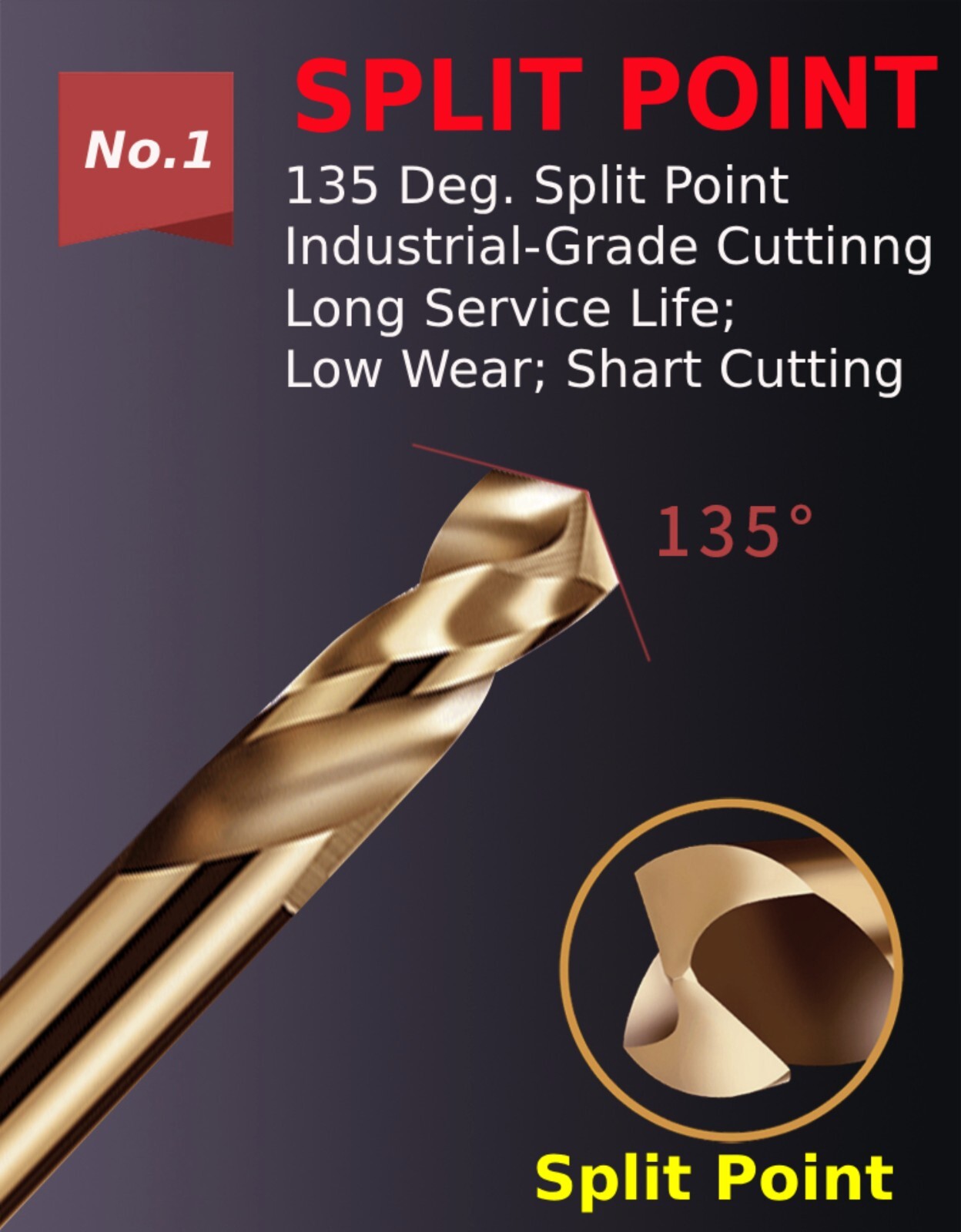 20Pcs Double End Cobalt Drill Bit Stubby Metalworking HSS M35 Drill Steel Metal - Image 3