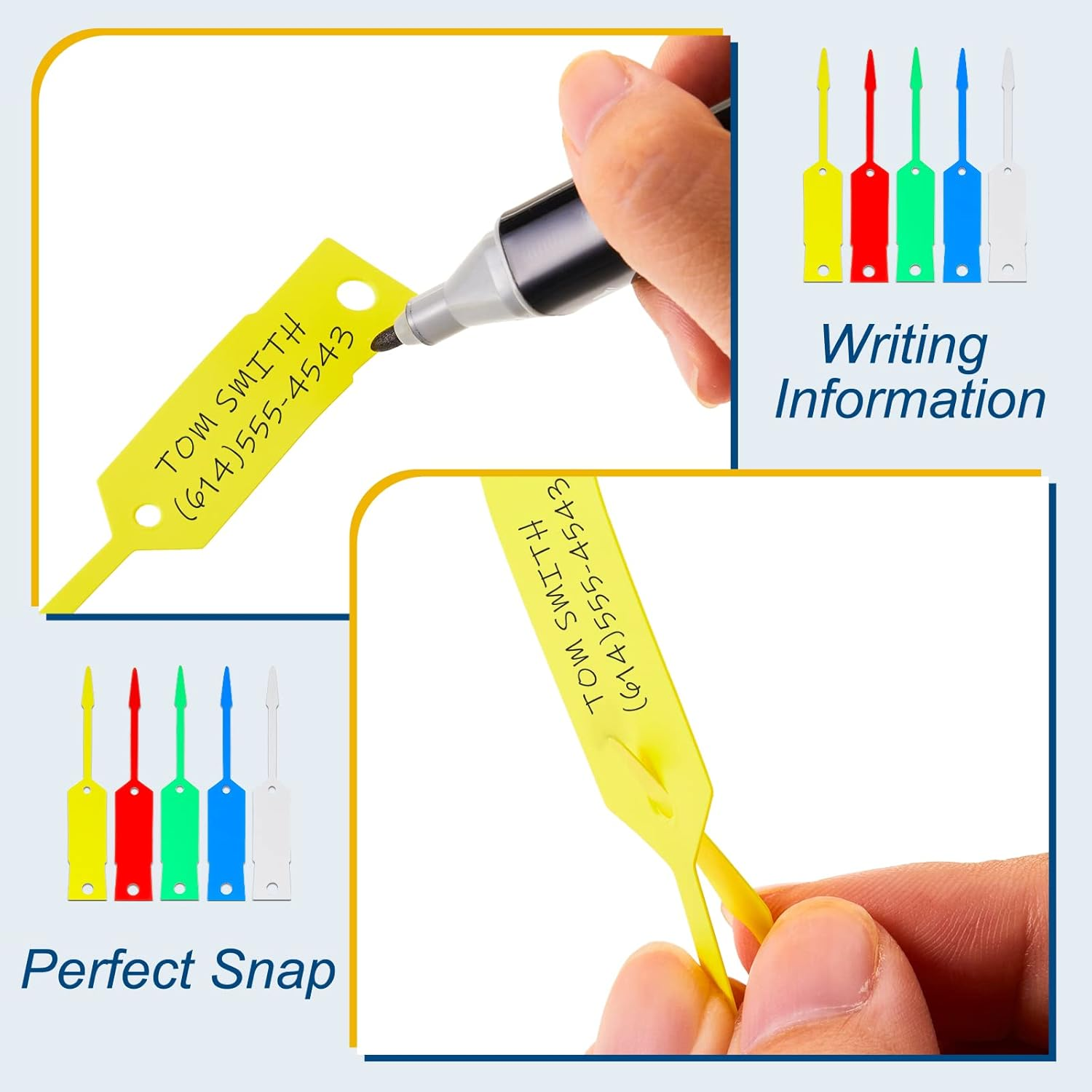 1000 Self-Lock Arrow ID Key Tags for Automotive, Office, Car Parts, Key Rings (4 - Image 2