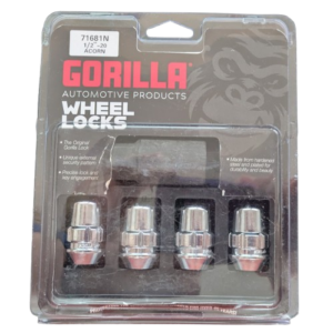 Gorilla Automotive 71681N Acorn Wheel Locks Pack of 4, 1/2" Thread Size