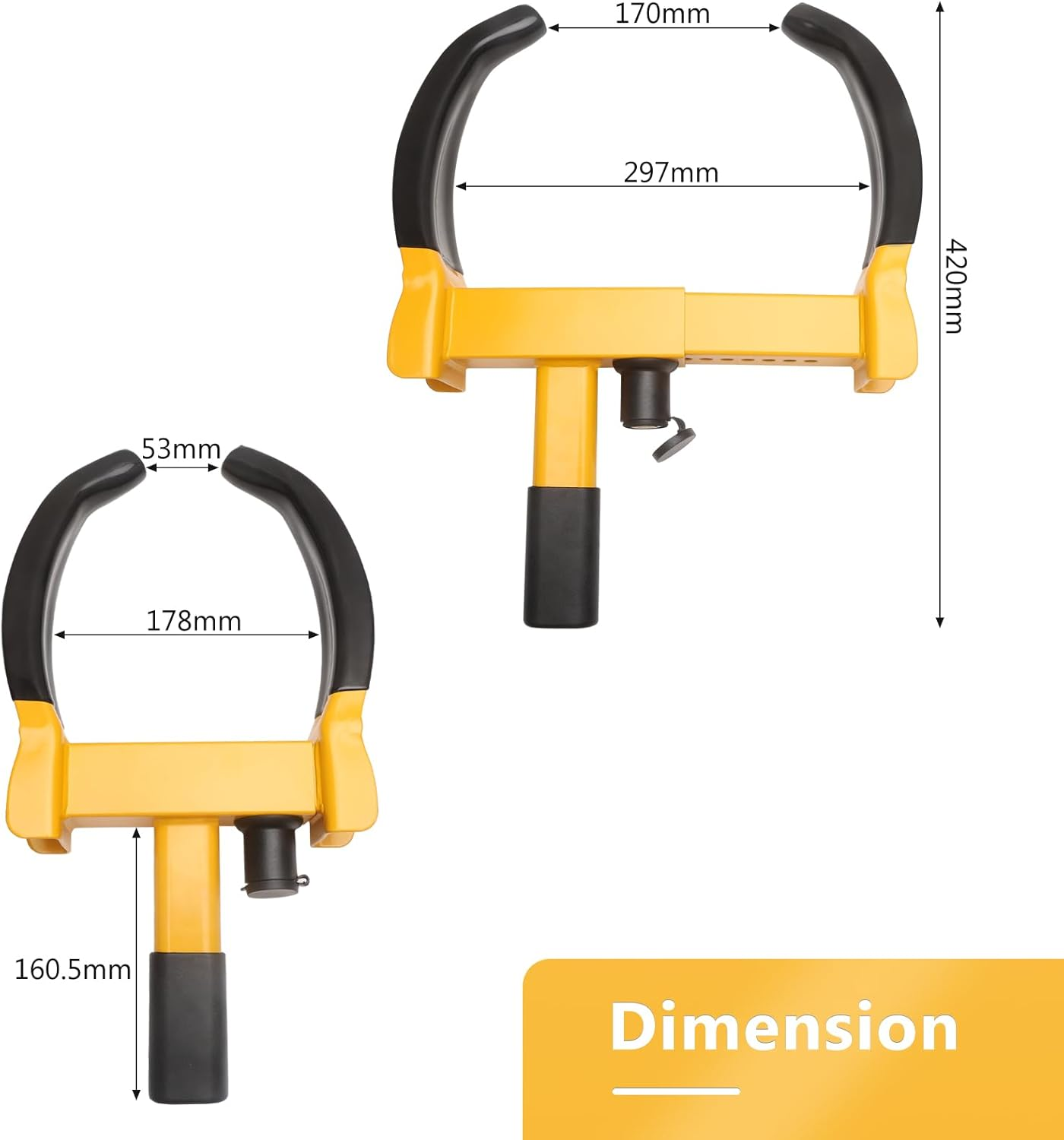 Universal Wheel Lock, Heavy Duty Tire Lock, Automotive Anti-Theft Lock for Cars, - Image 2