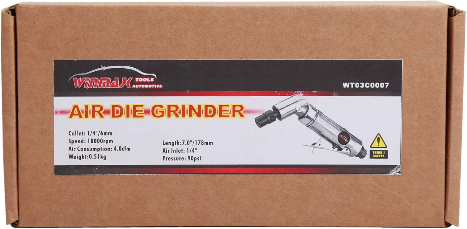 Pro 120° 1/4" Air Angle Die Grinder Cutting Grinding Built-in Regulator - Image 5