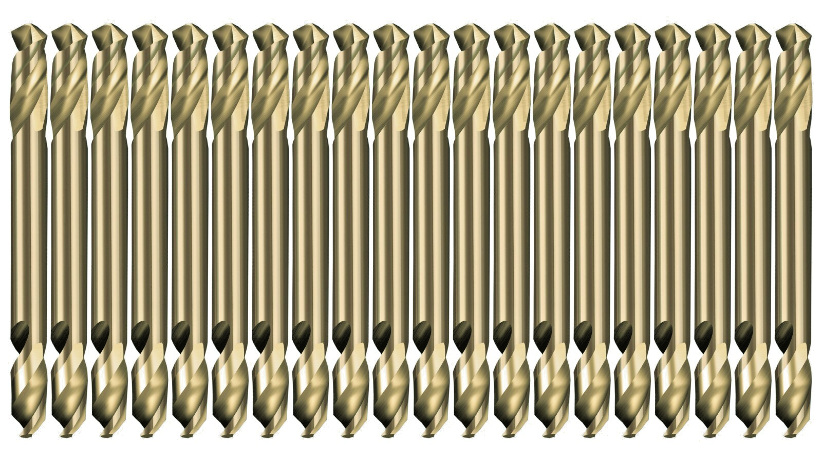 20Pcs Double End Cobalt Drill Bit Stubby Metalworking HSS M35 Drill Steel Metal