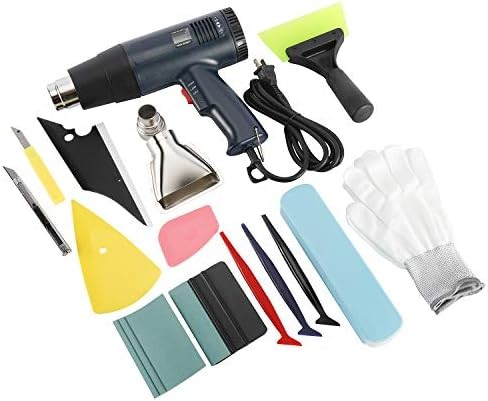 Car Vinyl Wrap Tool Kit with Heat Gun Squeegee Scraper Utility Knife