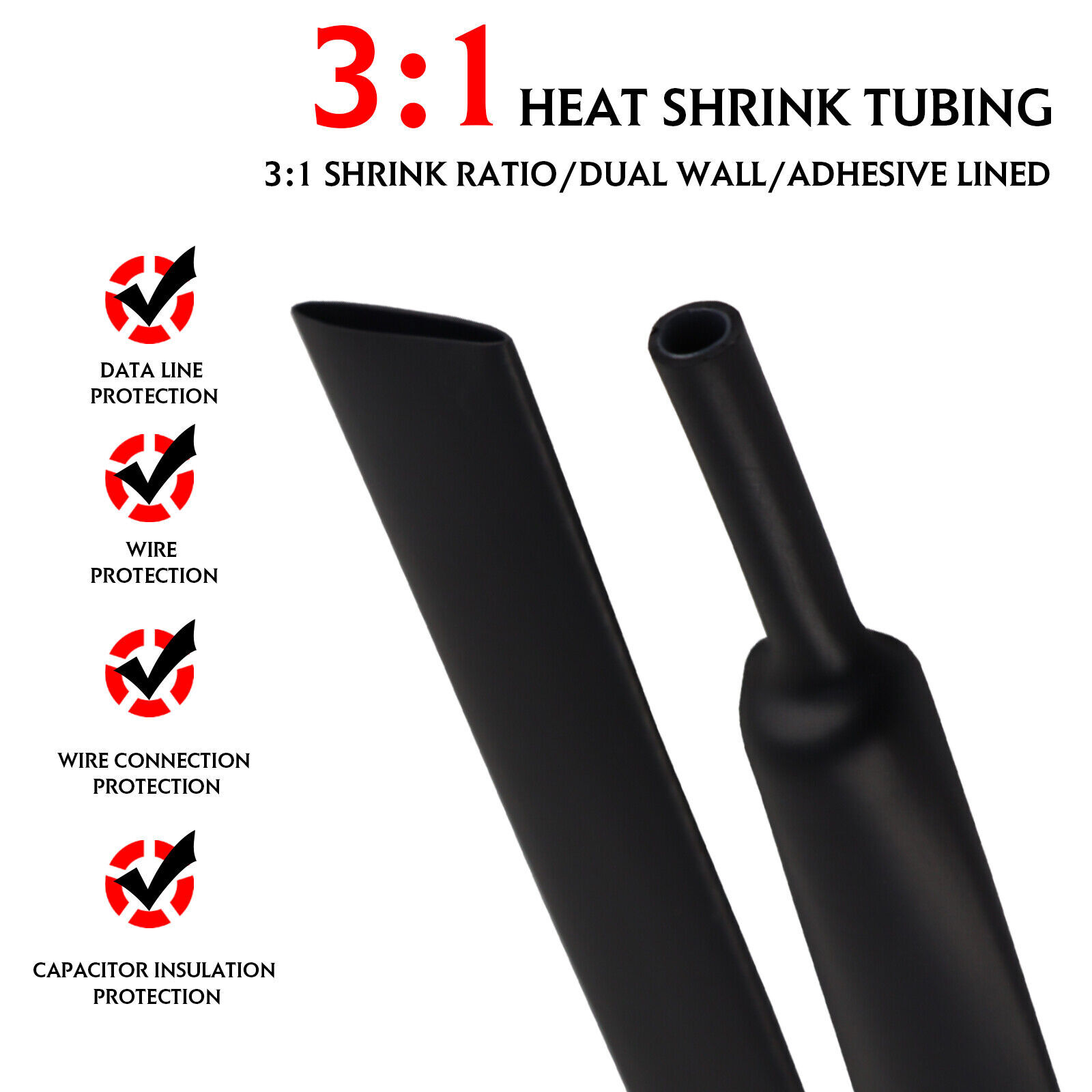 Adhesive Lined Heat Shrink Wrap Automotive Industrial Tubing Roll 3:1&4:1 Ratio - Image 3