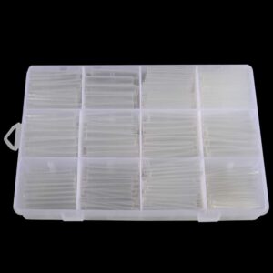 625 Pcs White Automotive Electrical Heat Shrink Tubing Assortment Kit with Case