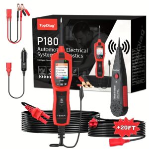 Topdiag P180 Circuit Breaker Finder Tool Fuel Injector Tester Battery Voltage