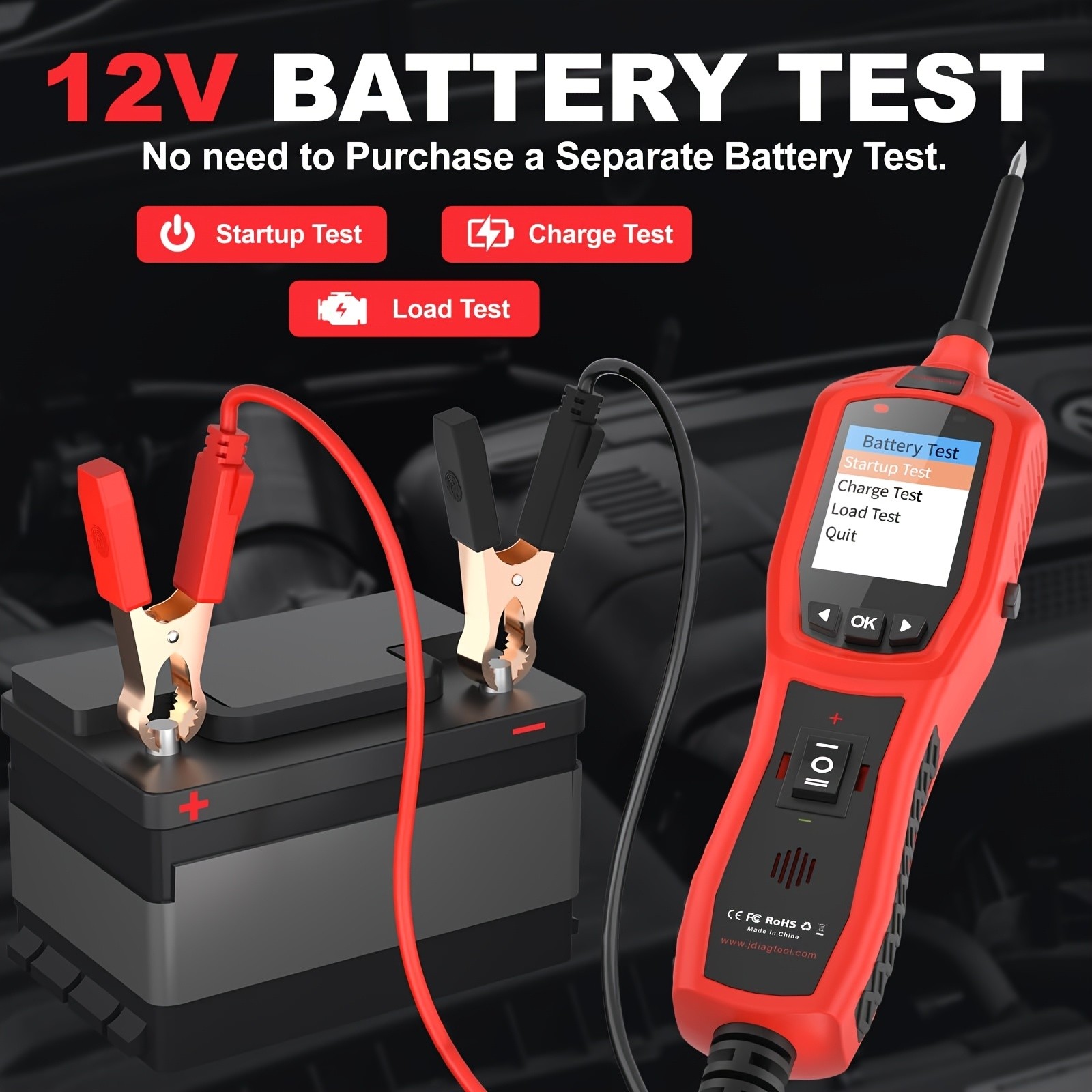 Topdiag P180 Circuit Breaker Finder Tool Fuel Injector Tester Battery Voltage - Image 4