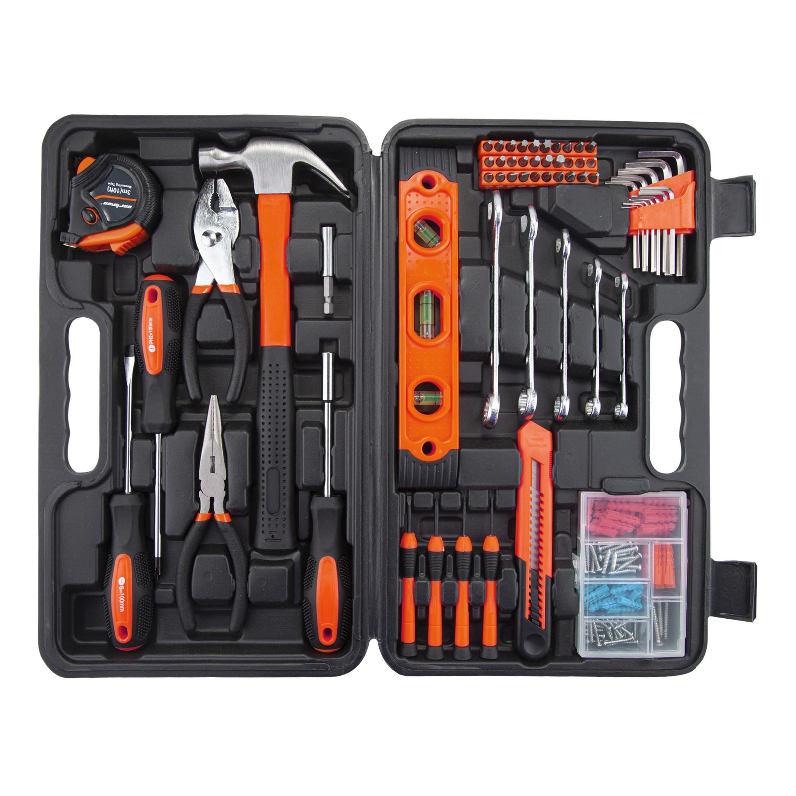 CARTMAN Tool Set General Hand Tool Kit with Plastic Toolbox Storage Case