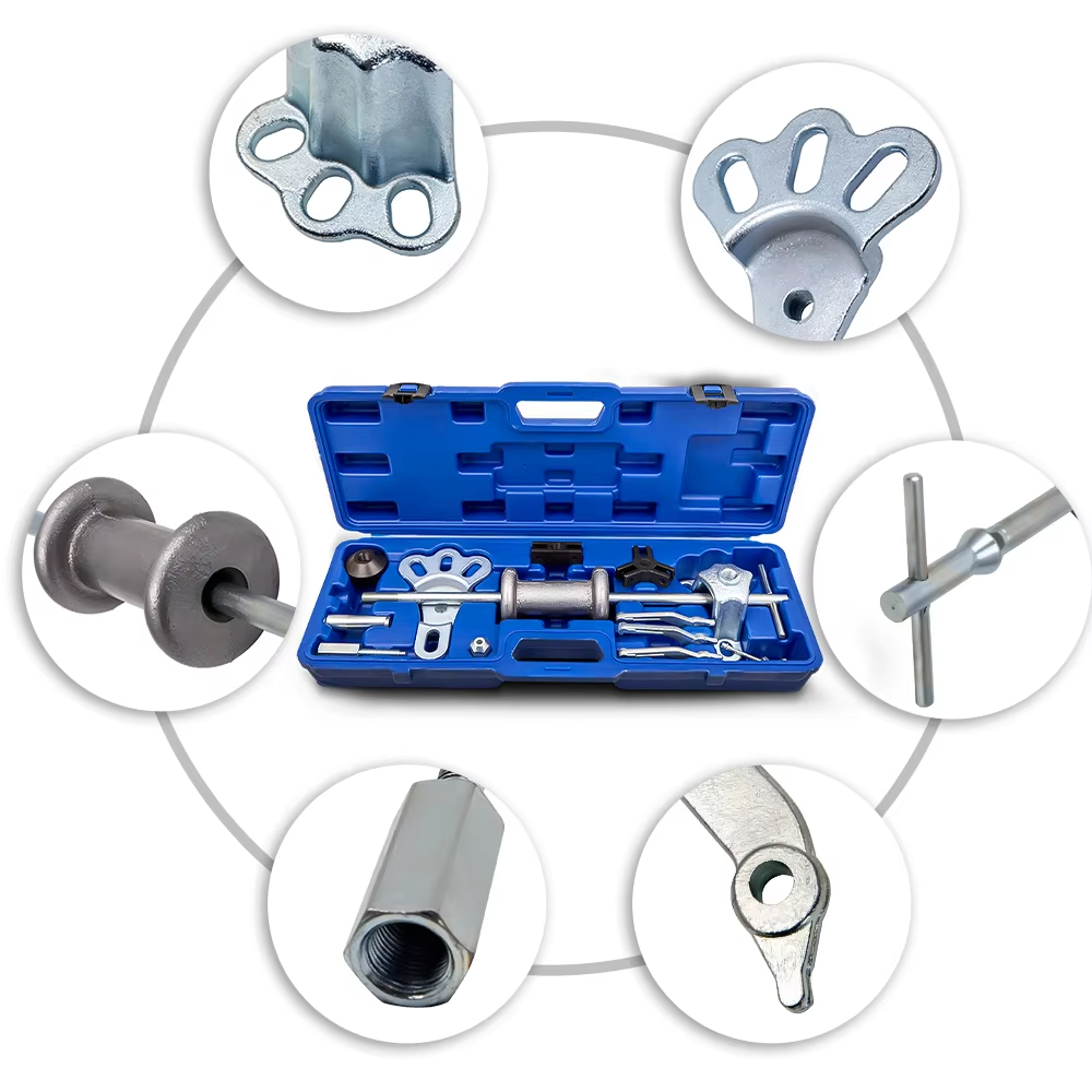 17pcs Slide Hammer Dent Puller Kit Wrench Adapter Axle Bearing Hub Auto Tools - Image 2