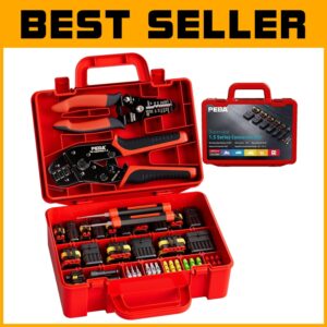 Juego de herramientas eléctricas automotrices duraderas - crimpadora, peladora, conectores de 1-6 pines-
