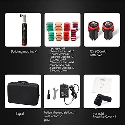 SPTA Cordless Mini Car Polisher 12V Micro Cordless Scratches Killer Car - Image 3