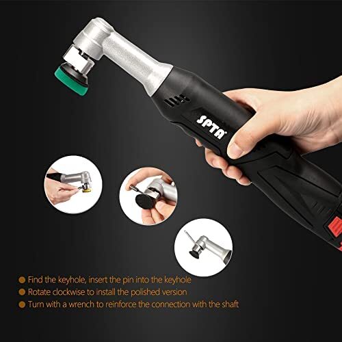 SPTA Cordless Mini Car Polisher 12V Micro Cordless Scratches Killer Car - Image 4
