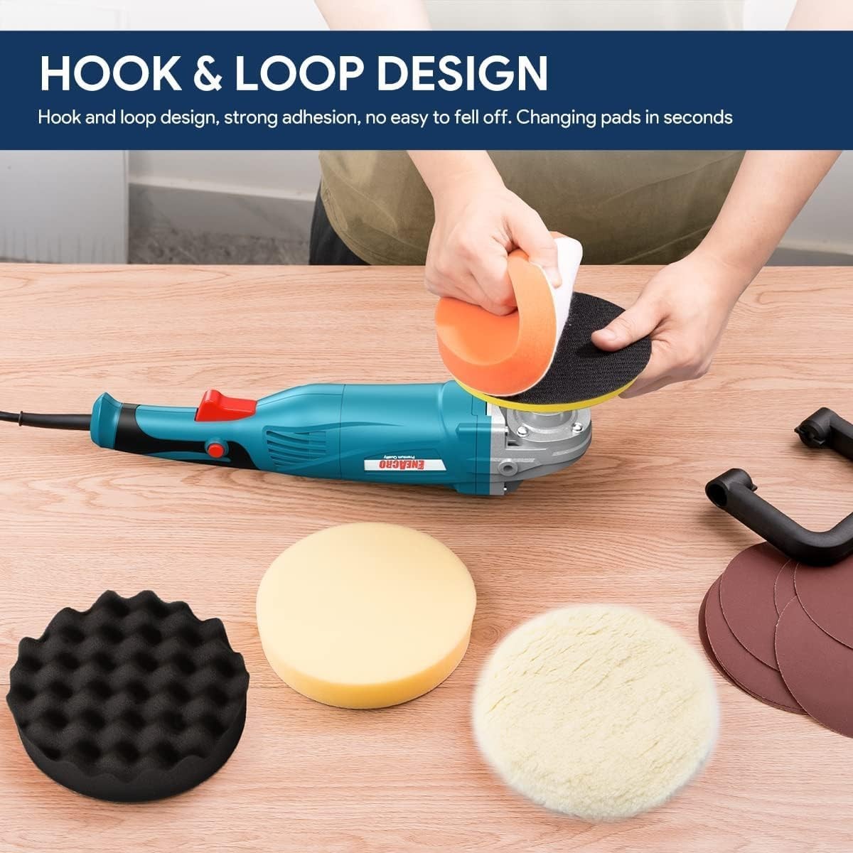High-Speed Car Buffer Polisher - Metal Construction - Image 5