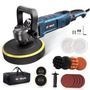 Waxer for Rotary Car Buffer Polisher, 6"/7" 1600W, 7 Black