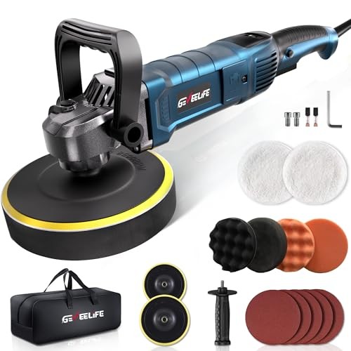 Waxer for Rotary Car Buffer Polisher, 6"/7" 1600W, 7 Black - Image 2