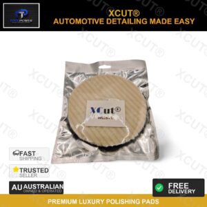 XCut 6" Wool Ribbed Polishing Pad Hook Loop Durable Automotive Detailing