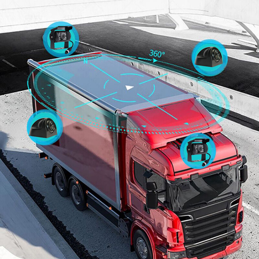 10" Quad Monitor 360° Parking System DVR Backup HD Cameras 1080P For Truck RV - Image 5