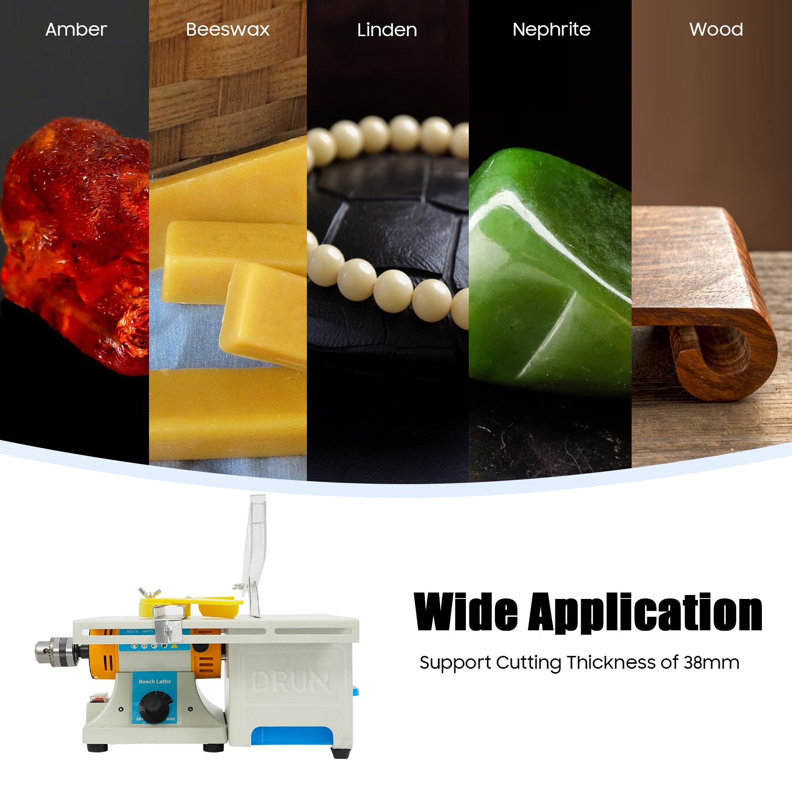 Multifunction Mini Table Saw Woodworking Lathe Electric Polisher Grinder Cutter - Image 3